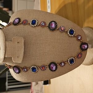 Eye Candy Purple and Blue Gemstone Necklace